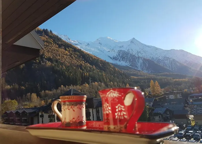 Vue Montblanc Magique En Centre-Ville Avec Parking